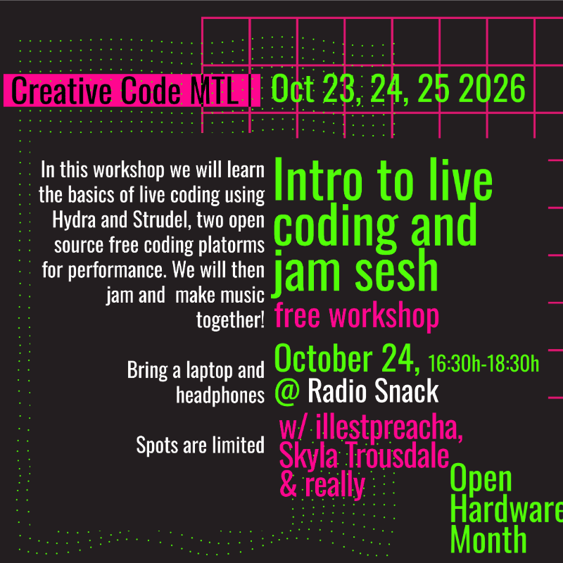 Open Hardware Month - Live Coding Intro & Jam