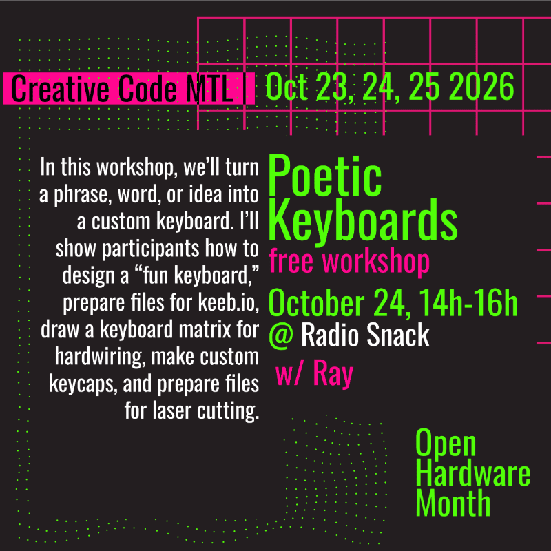 Open Hardware Month - Poetic Keyboards